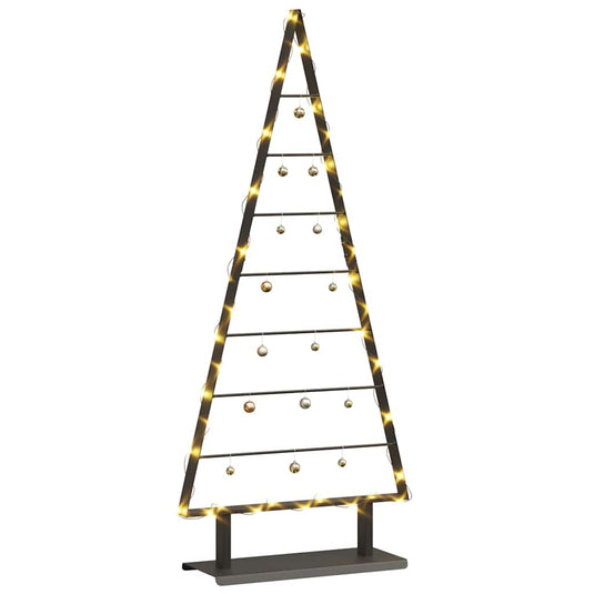 Vidaxl metalen kerstboom met standaard zwart 125,5 cm staal