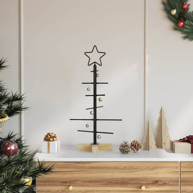 Afbeelding laden in galerijviewer, Vidaxl metalen kerstboom zwart 59,5 cm poedergecoat staal

