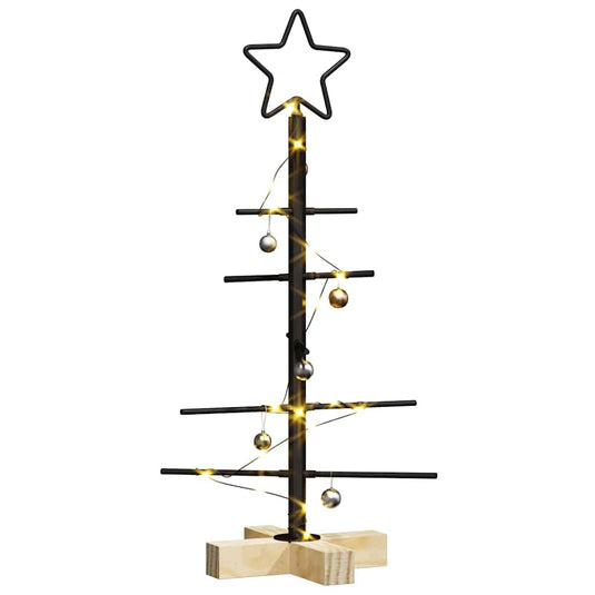 Vidaxl metalen kerstboom zwart 59,5 cm poedergecoat staal
