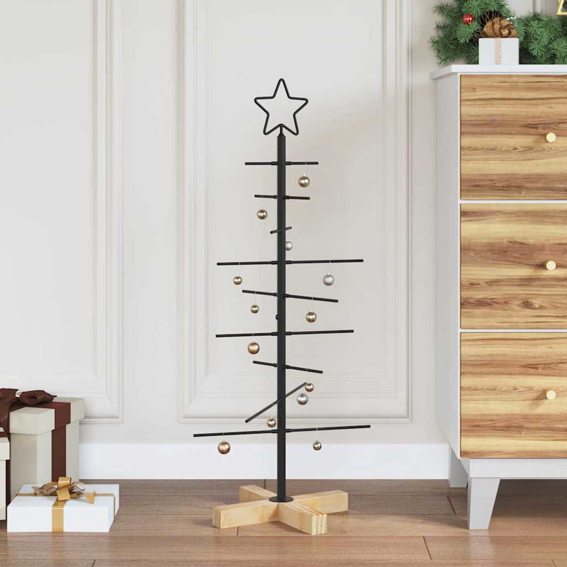 Afbeelding laden in galerijviewer, Vidaxl metalen kerstboom met standaard zwart 89 cm poedergecoat staal
