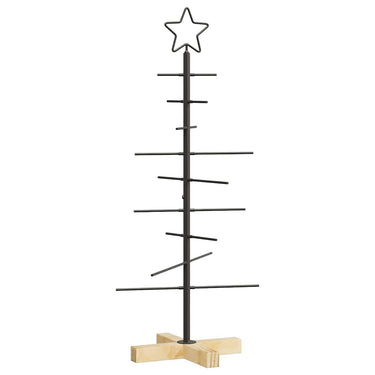 Vidaxl metalen kerstboom met standaard zwart 89 cm poedergecoat staal