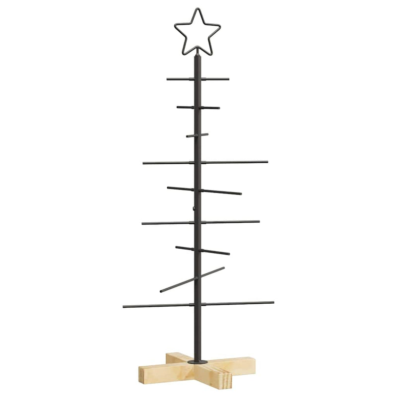 Afbeelding laden in galerijviewer, Vidaxl metalen kerstboom met standaard zwart 89 cm poedergecoat staal

