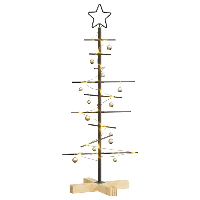 Afbeelding laden in galerijviewer, Vidaxl metalen kerstboom met standaard zwart 89 cm poedergecoat staal

