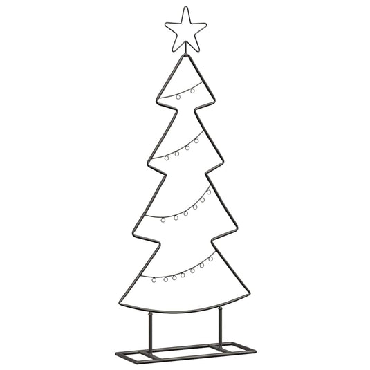 Vidaxl metalen kerstboom met standaard zwart 90,5 cm staal