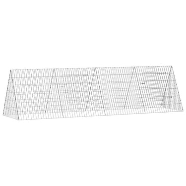 Vidaxl kippenhok zilver 215 x 55 x 55 cm gegalvaniseerd staal