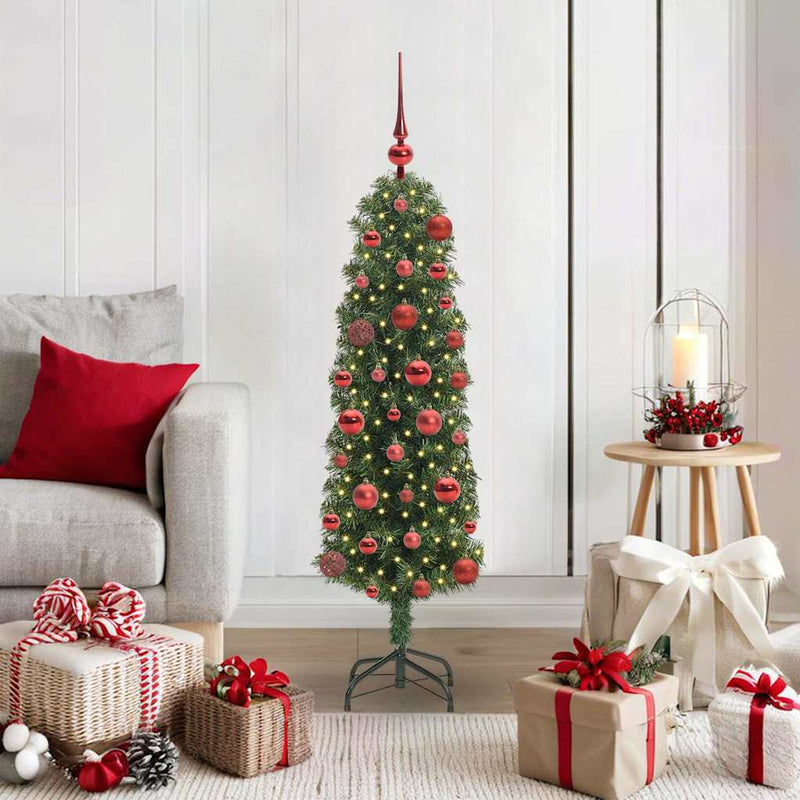 ギャラリービューアに画像をロードする, Vidaxl kunstkerstboom groen 120 cm pvc en staal en kunststof
