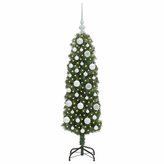 Vidaxl kunstkerstboom groen 120 cm pvc en staal en kunststof
