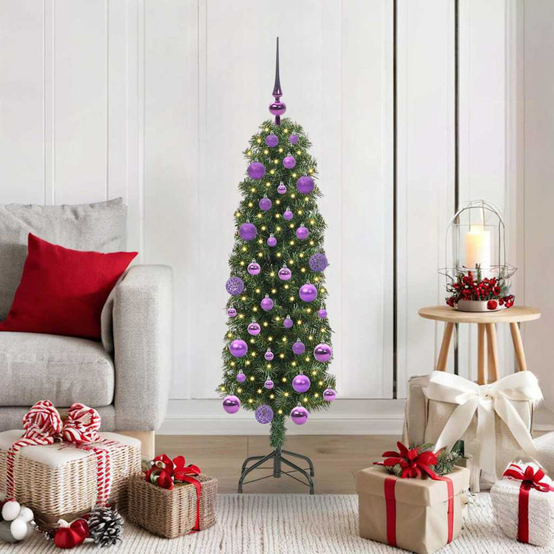 Afbeelding laden in galerijviewer, Vidaxl kunstkerstboom groen 120 cm pvc en staal en kunststof
