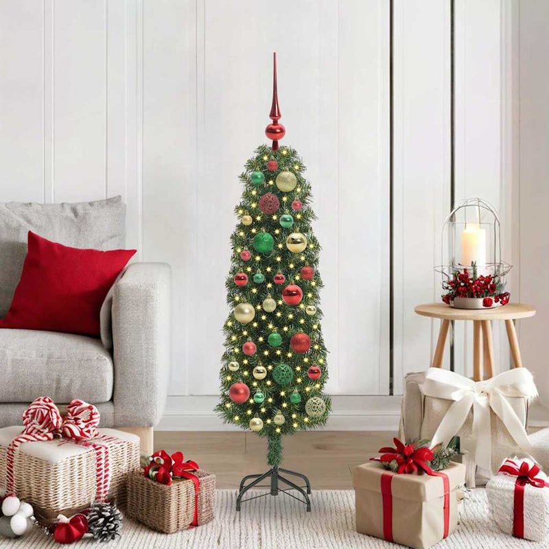 Afbeelding laden in galerijviewer, Vidaxl kunstkerstboom groen 120 cm pvc en staal en kunststof
