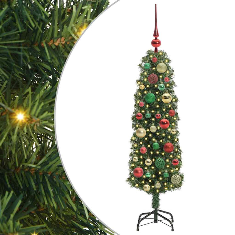 Afbeelding laden in galerijviewer, Vidaxl kunstkerstboom groen 120 cm pvc en staal en kunststof
