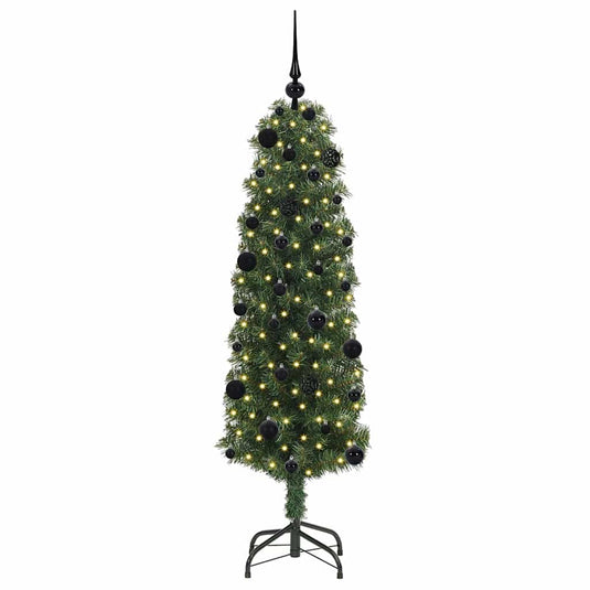 Vidaxl kunstkerstboom groen 150 cm pvc en staal en kunststof
