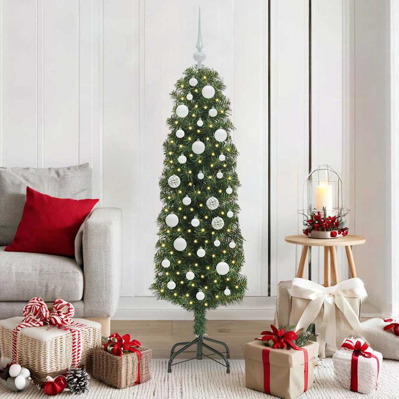 Afbeelding laden in galerijviewer, Vidaxl kunstkerstboom groen 150 cm pvc en staal en kunststof
