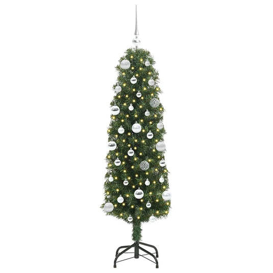 Vidaxl kunstkerstboom groen 150 cm pvc en staal en kunststof