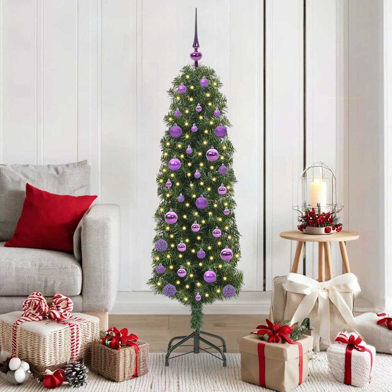 Afbeelding laden in galerijviewer, Vidaxl kunstkerstboom groen 150 cm pvc en staal en kunststof
