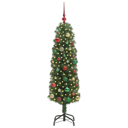 Vidaxl kunstkerstboom groen 150 cm pvc en staal en kunststof