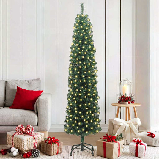Vidaxl kunstkerstboom groen 180 cm pvc en staal en kunststof