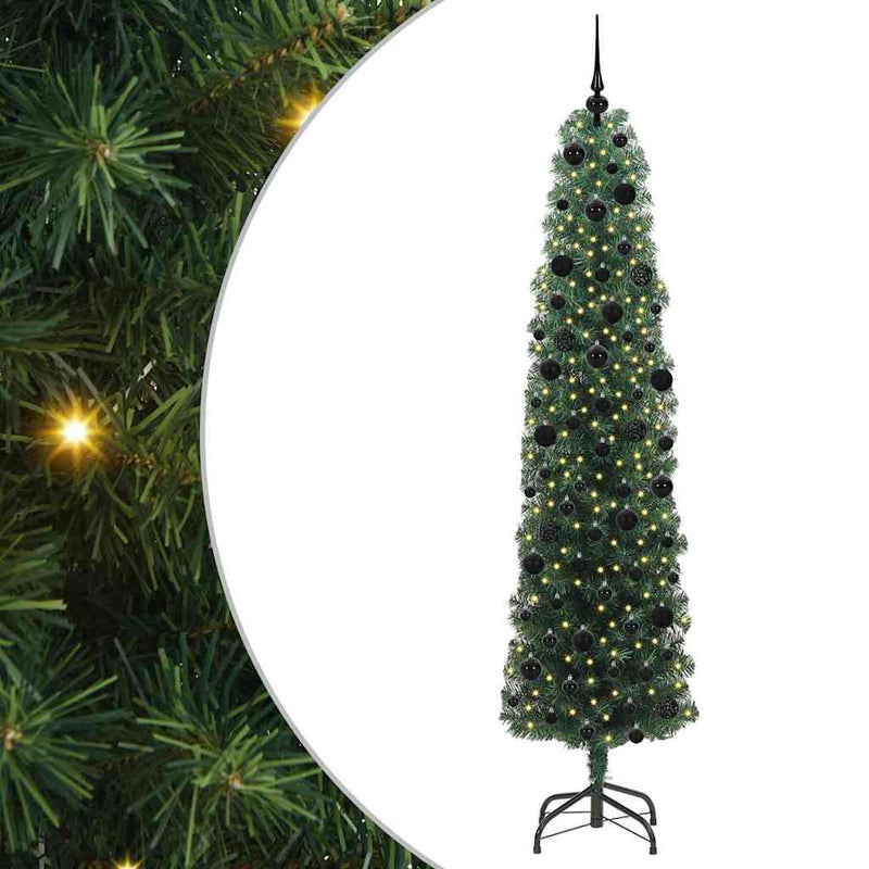Afbeelding laden in galerijviewer, Vidaxl kunstkerstboom groen 240 cm pvc en staal en kunststof
