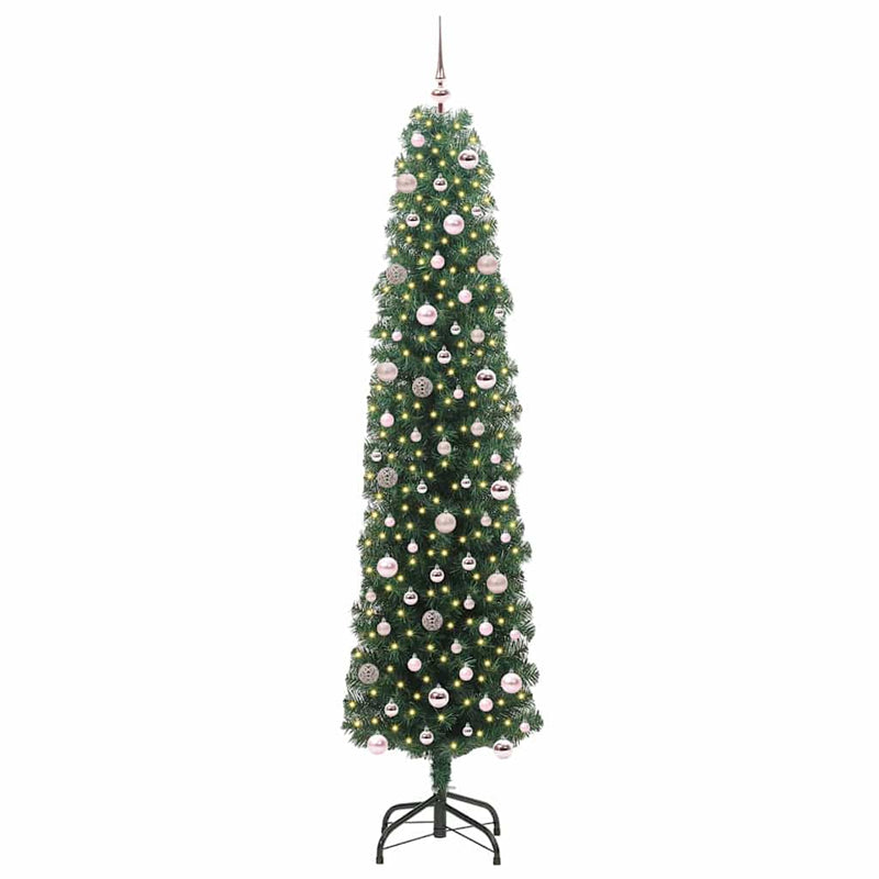 Afbeelding laden in galerijviewer, Vidaxl kunstkerstboom groen 240 cm pvc en staal en kunststof
