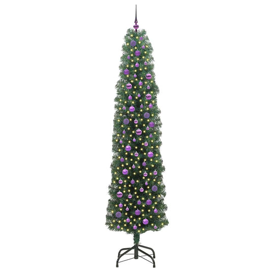 Vidaxl kunstkerstboom groen 240 cm pvc en staal en kunststof
