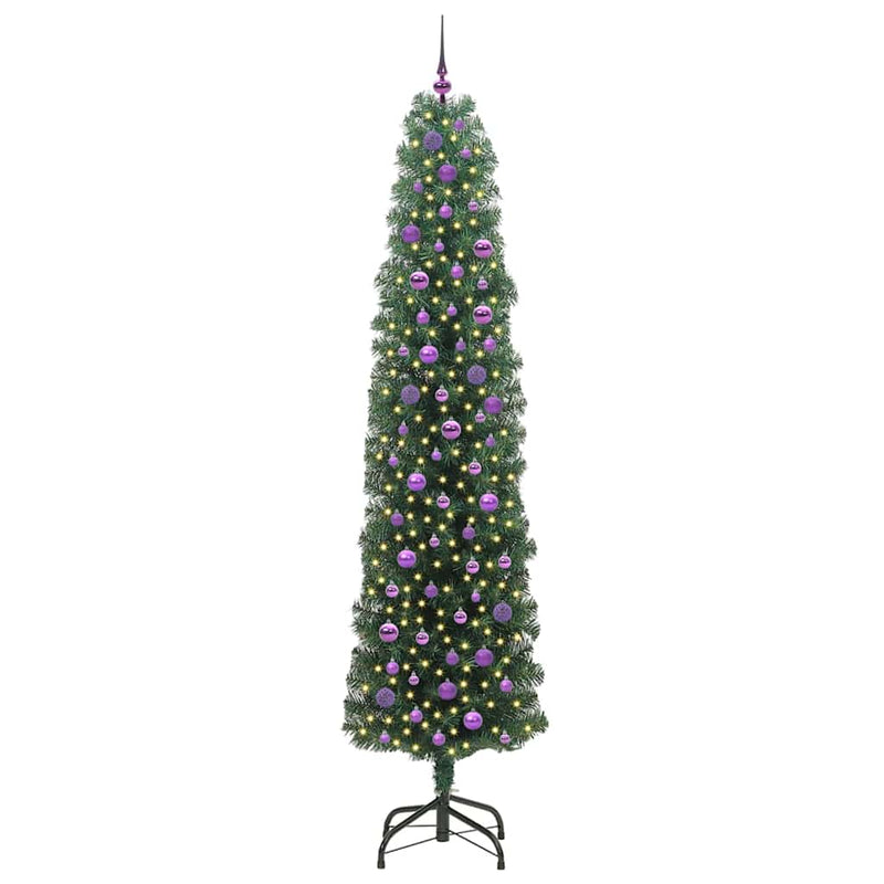 Afbeelding laden in galerijviewer, Vidaxl kunstkerstboom groen 240 cm pvc en staal en kunststof
