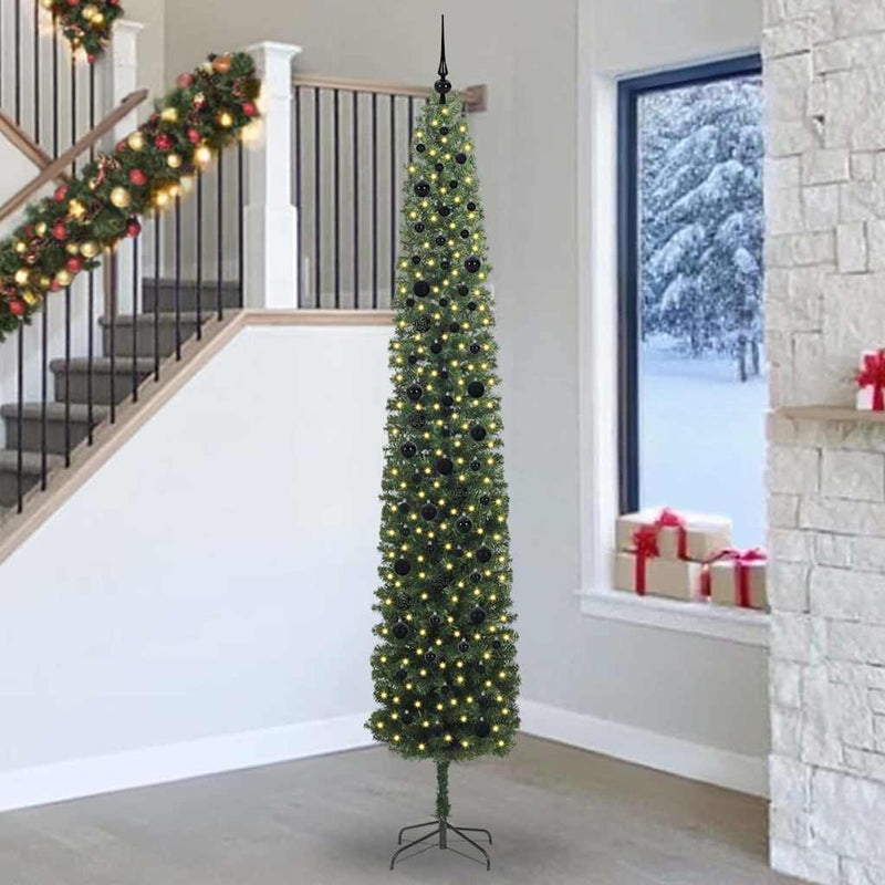 Afbeelding laden in galerijviewer, Vidaxl kunstkerstboom groen 270 cm pvc en staal en kunststof
