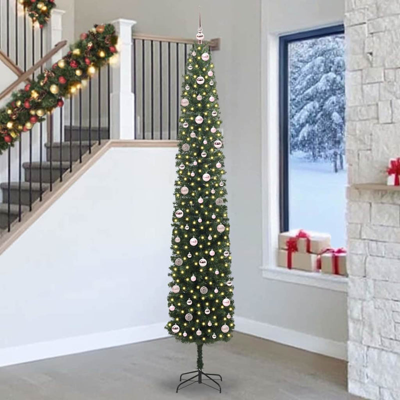 Afbeelding laden in galerijviewer, Vidaxl kunstkerstboom groen 270 cm pvc en staal en kunststof
