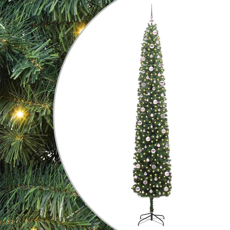 Afbeelding laden in galerijviewer, Vidaxl kunstkerstboom groen 270 cm pvc en staal en kunststof
