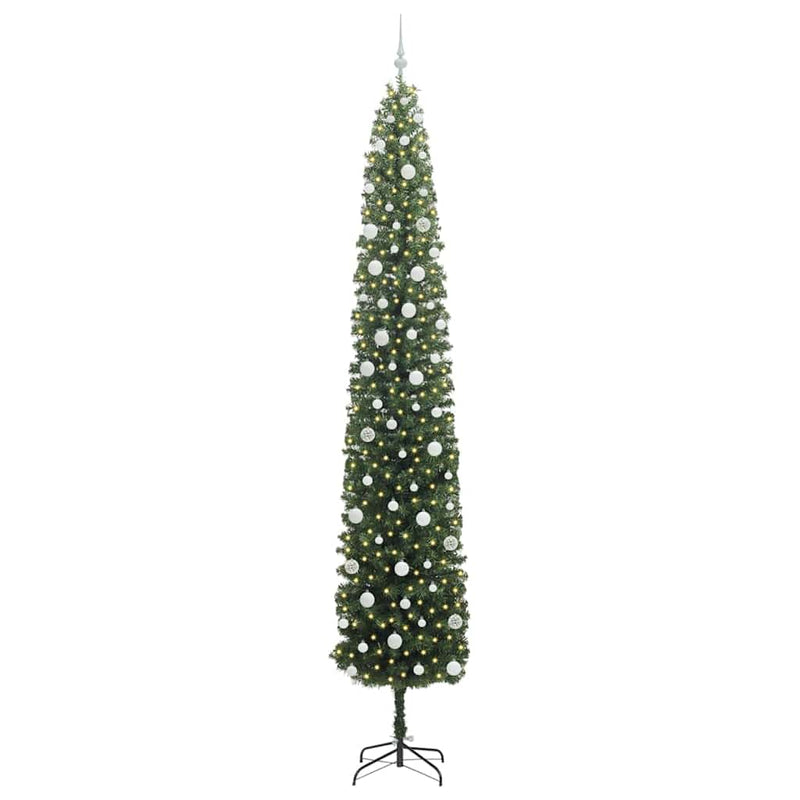 Afbeelding laden in galerijviewer, Vidaxl kunstkerstboom groen 270 cm pvc en staal en kunststof
