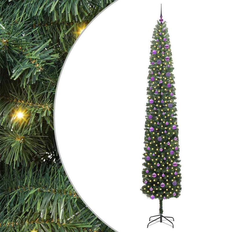Afbeelding laden in galerijviewer, Vidaxl kunstkerstboom groen 270 cm pvc en staal en kunststof
