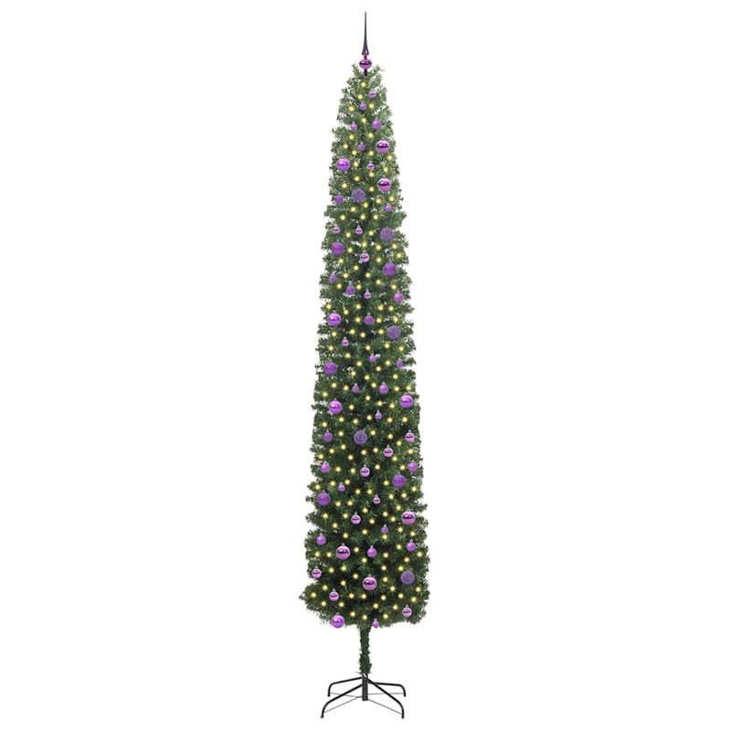 Afbeelding laden in galerijviewer, Vidaxl kunstkerstboom groen 270 cm pvc en staal en kunststof
