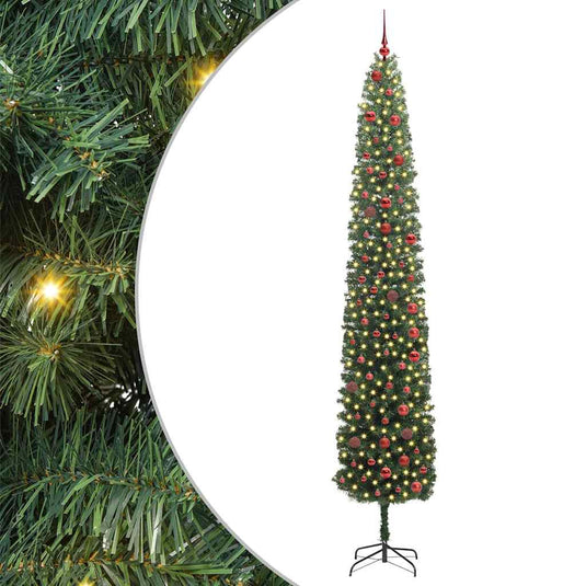 Vidaxl kunstkerstboom groen 300 cm pvc en staal en kunststof