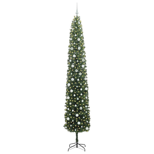 Vidaxl kunstkerstboom groen 300 cm pvc en staal en kunststof