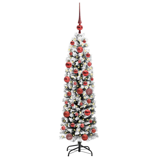 Vidaxl kunstkerstboom groen 150 cm pvc en staal en kunststof