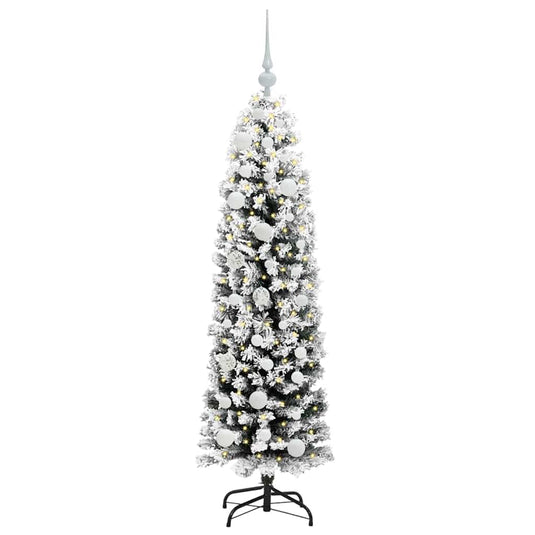 Vidaxl kunstkerstboom groen 150 cm pvc en staal en kunststof