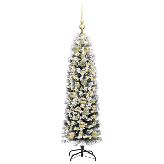 Vidaxl kunstkerstboom groen 150 cm pvc en staal en kunststof