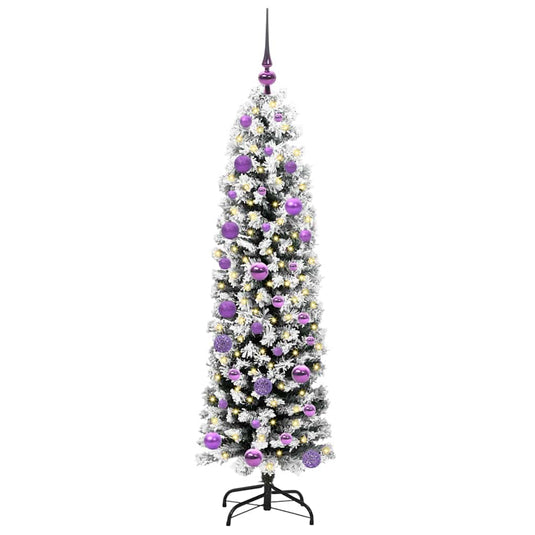 Vidaxl kunstkerstboom groen 150 cm pvc en staal en kunststof