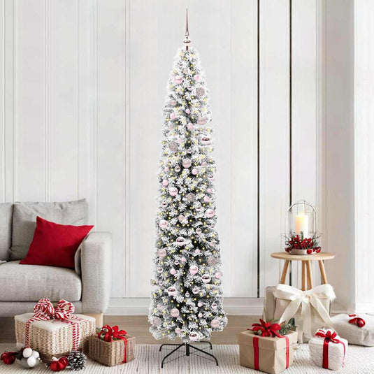 Vidaxl kunstkerstboom groen 210 cm pvc en staal en kunststof