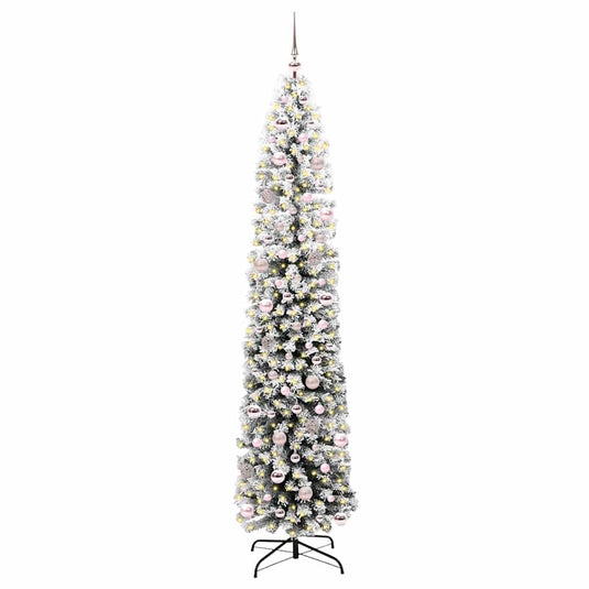 Vidaxl kunstkerstboom groen 240 cm pvc en staal en kunststof