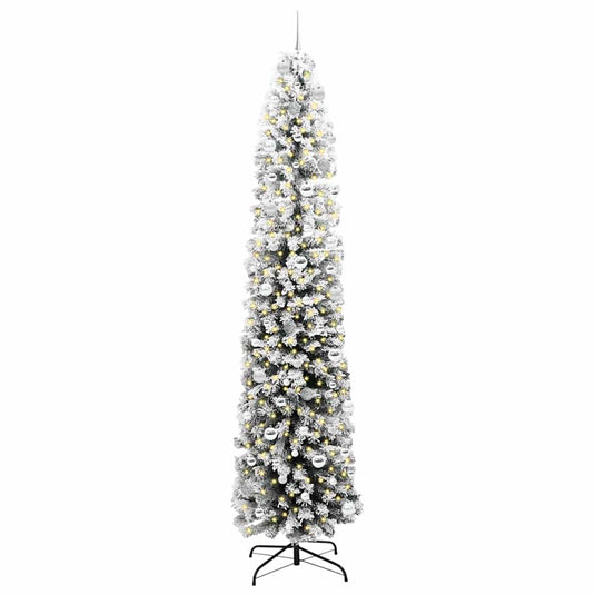 Vidaxl kunstkerstboom groen 240 cm pvc en staal en kunststof