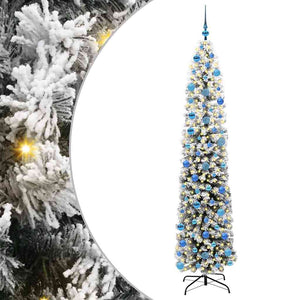 Vidaxl kunstkerstboom groen 240 cm pvc en staal en kunststof