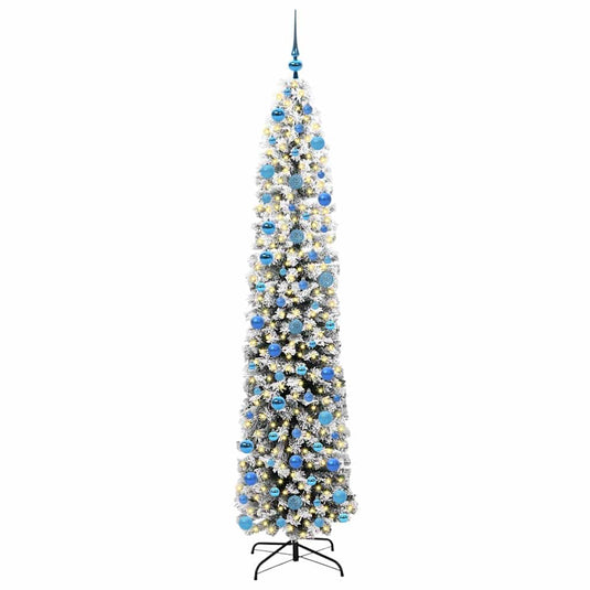 Vidaxl kunstkerstboom groen 240 cm pvc en staal en kunststof