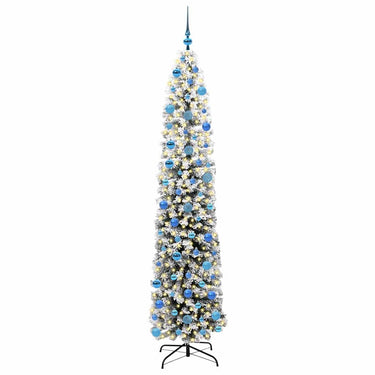 Vidaxl kunstkerstboom groen 240 cm pvc en staal en kunststof