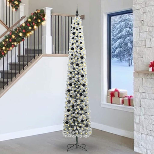 Vidaxl kunstkerstboom groen 270 cm pvc en staal en kunststof