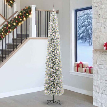 Vidaxl kunstkerstboom groen 270 cm pvc en staal en kunststof