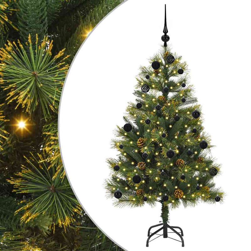 Afbeelding laden in galerijviewer, Vidaxl kunstmatige scharnier kerstboom met cones groen 150 cm
