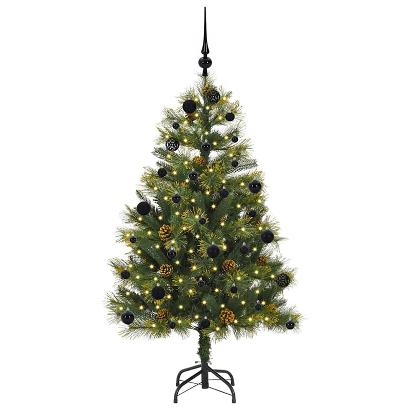 Afbeelding laden in galerijviewer, Vidaxl kunstmatige scharnier kerstboom met cones groen 150 cm
