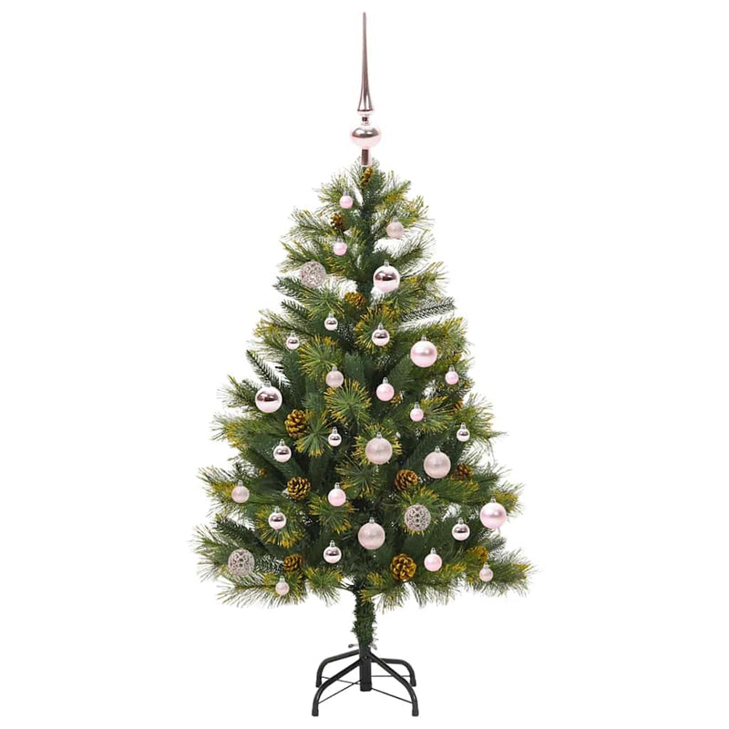 Afbeelding laden in galerijviewer, Vidaxl kunstmatige scharnier kerstboom met cones groen 150 cm
