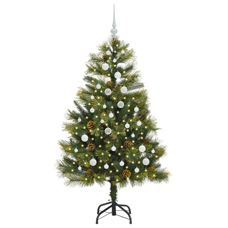 Afbeelding laden in galerijviewer, Vidaxl kunstmatige scharnier kerstboom met cones groen 150 cm
