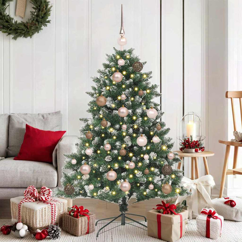 Afbeelding laden in galerijviewer, Vidaxl kunstkerstboom met 150 led groen 120 cm pvc en plastic en staal
