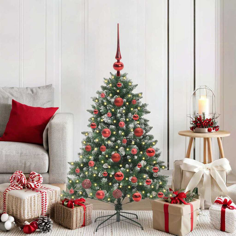 ギャラリービューアに画像をロードする, Vidaxl kunstkerstboom met 150 led groen 120 cm pvc en plastic en staal
